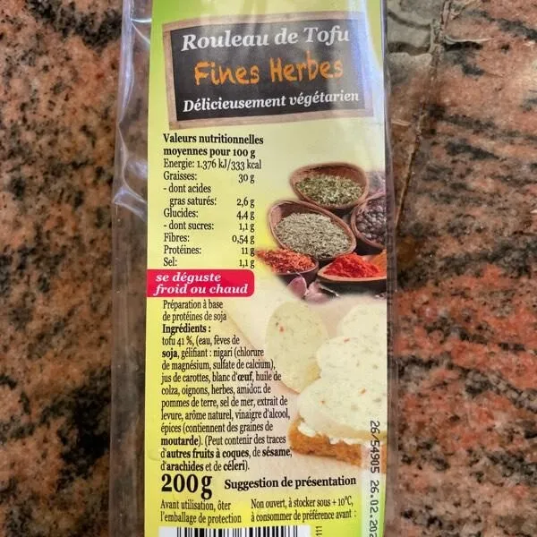 Rouleau de tofu