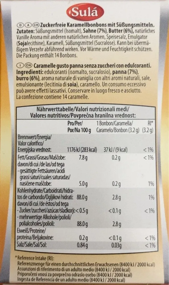 Bonbons Crème Caramel