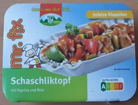 Schaschliktopf mit Reis