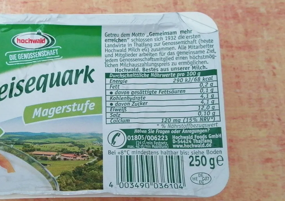 Speisequark Magerstufe