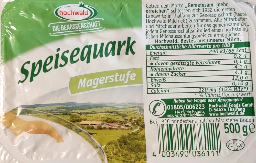 Speisequark Magerstufe