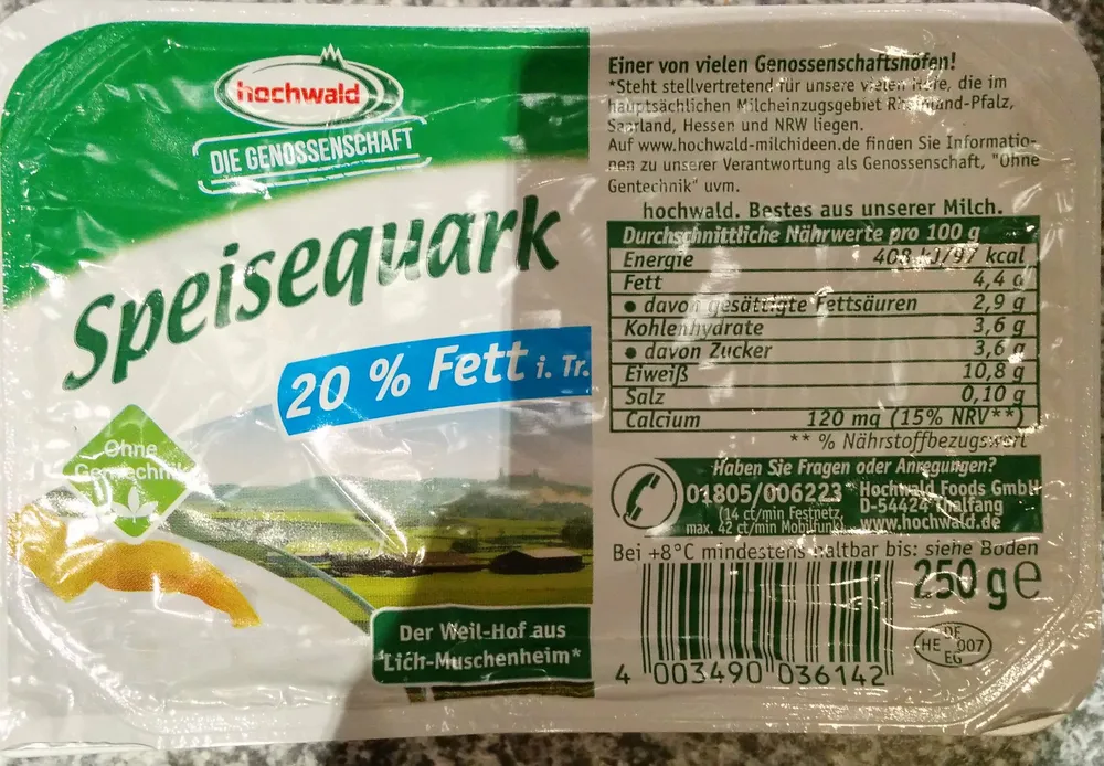 Speisequark 20% Fett i.Tr.