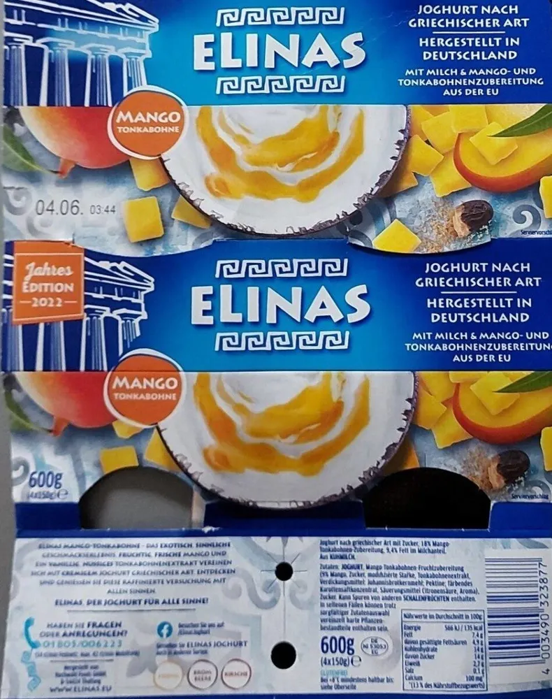 Joghurt griechische Art Mango