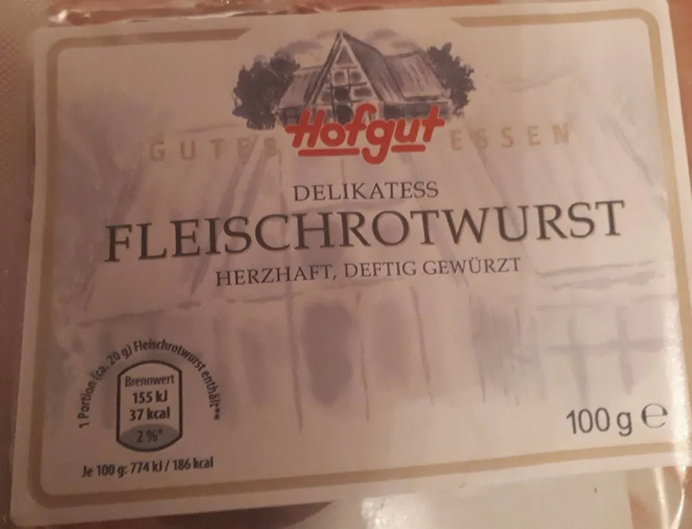 Delikatess Fleischrotwurst (herzhaft, deftig, gewürzt)