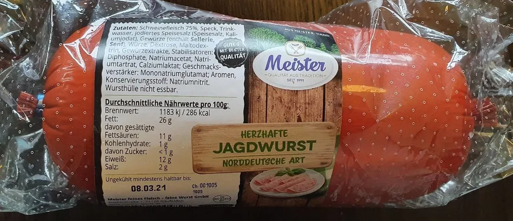 Herzhafte Jagdwurst - Norddeutsche Art