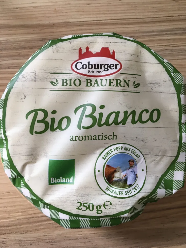 Coburger Bio Bianco Weichkäse, Doppelrahmstufe