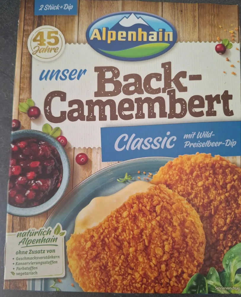 Back-Camembert Classic mit Wildpreiselbeer-Dip