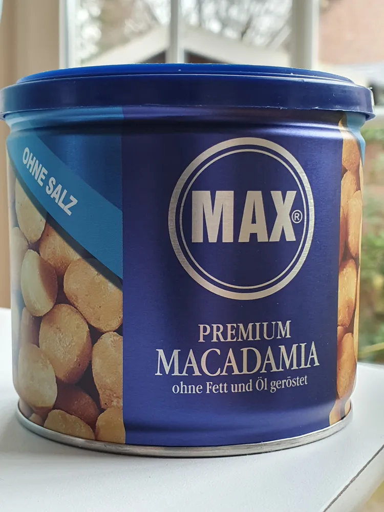 Premium Macadamia ohne Fett und Öl geröstet