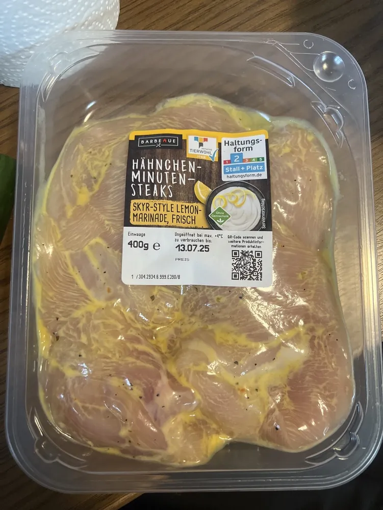 Hähnchen minuten Steaks Skyr Lemon Marinade