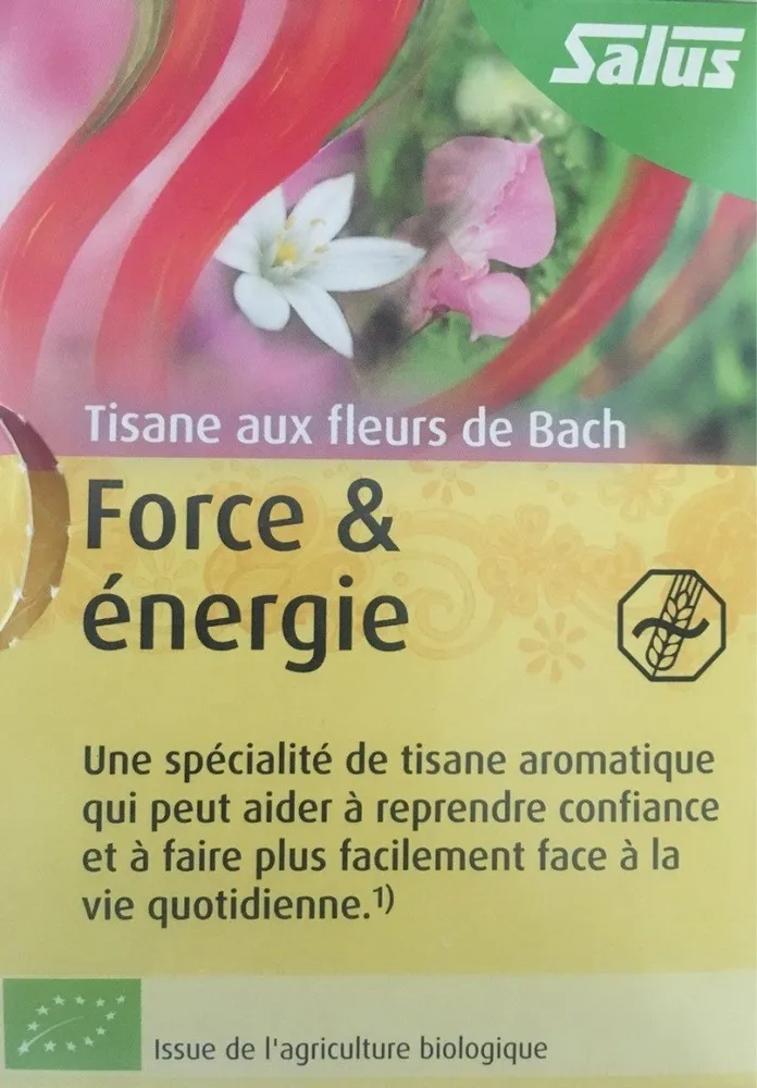 Tisane Force Et Energie Fleurs De Bach - 15 Sachets - Salus