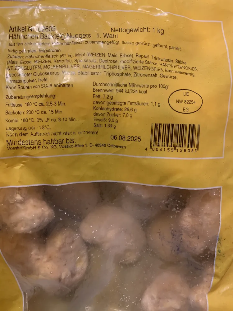 Hähnchen Backteig Nuggets