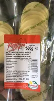 Mozzarella 20 % 56 Tranches Diamètre 6 CM