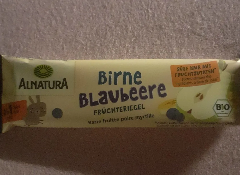 Früchteriegel Birne Blaubeere