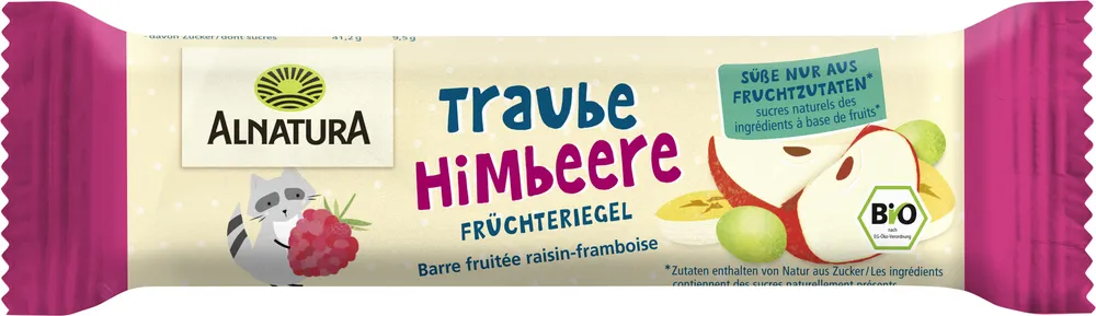 Früchteriegel Traube-Himbeere