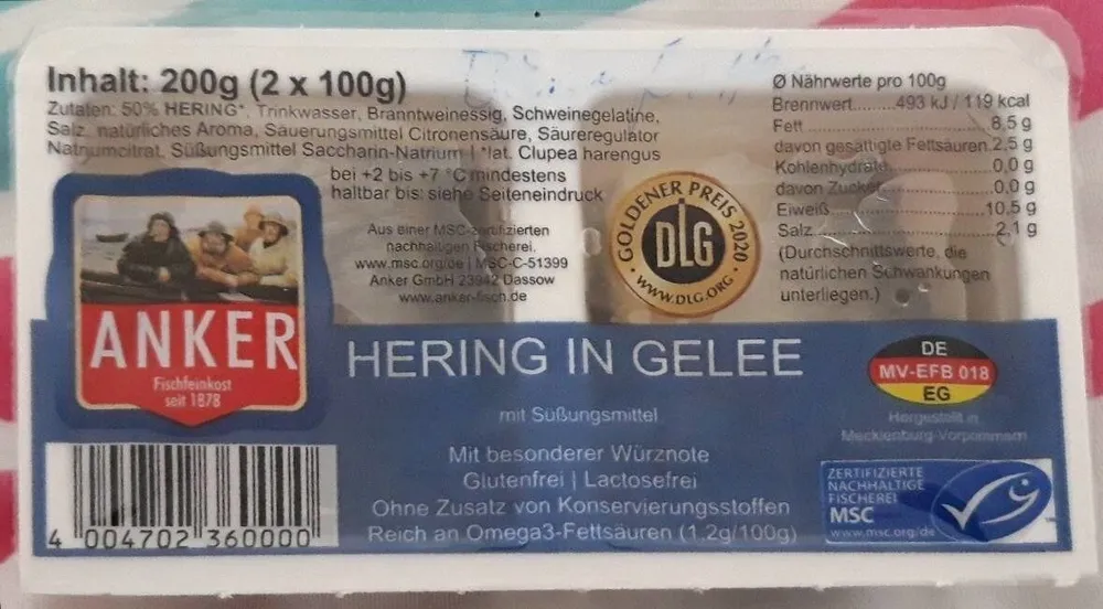 Hering in Gelee