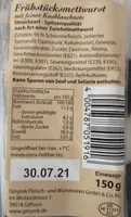 Frühstücksmettwurst mit feiner Knoblauchnote