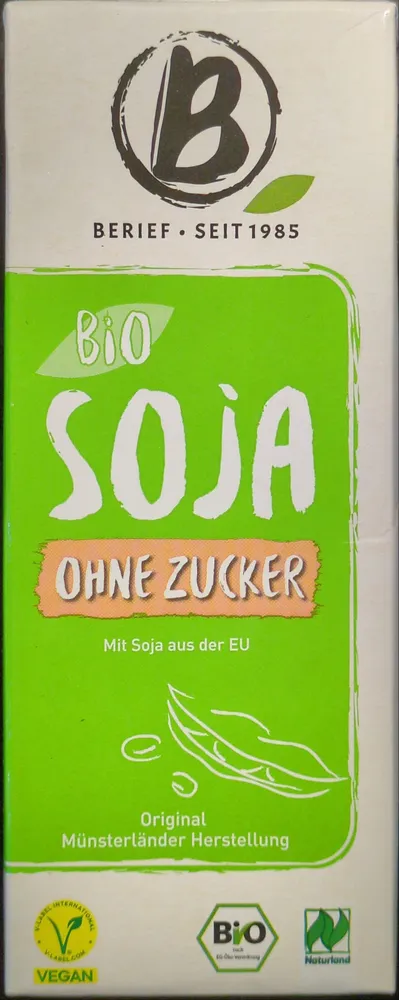 Bio Soja ohne Zucker