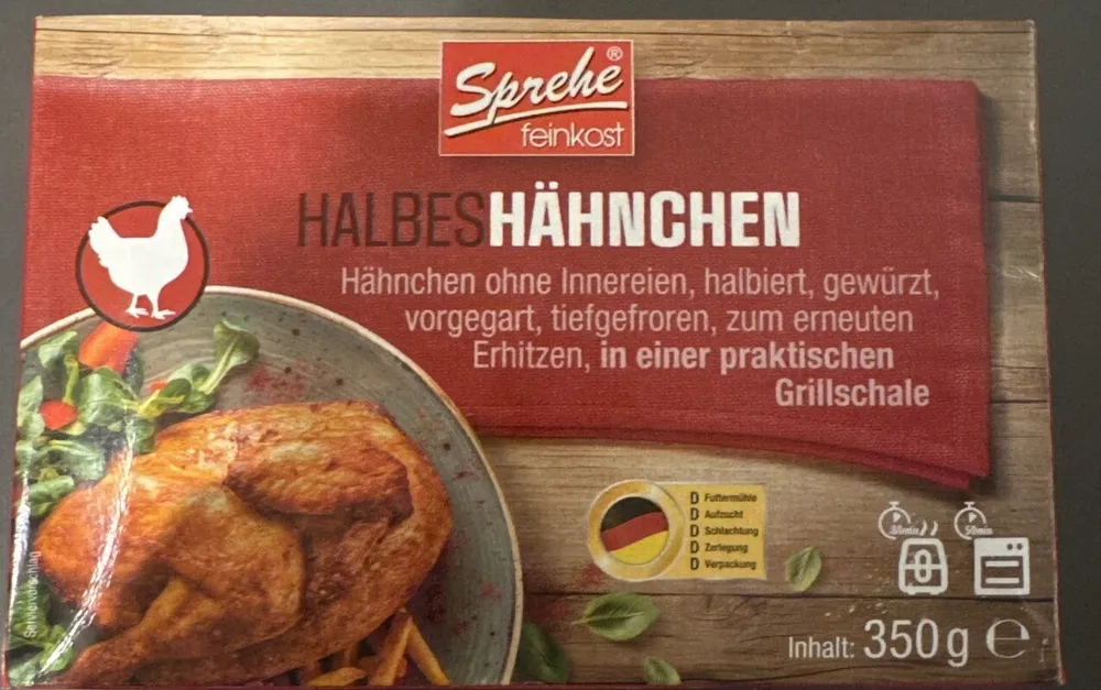 halbes Hähnchen vorgegart