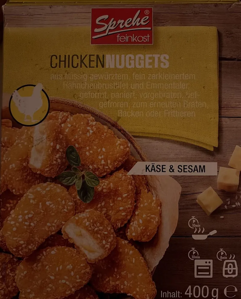 Chicken Nuggets Käse Sesam