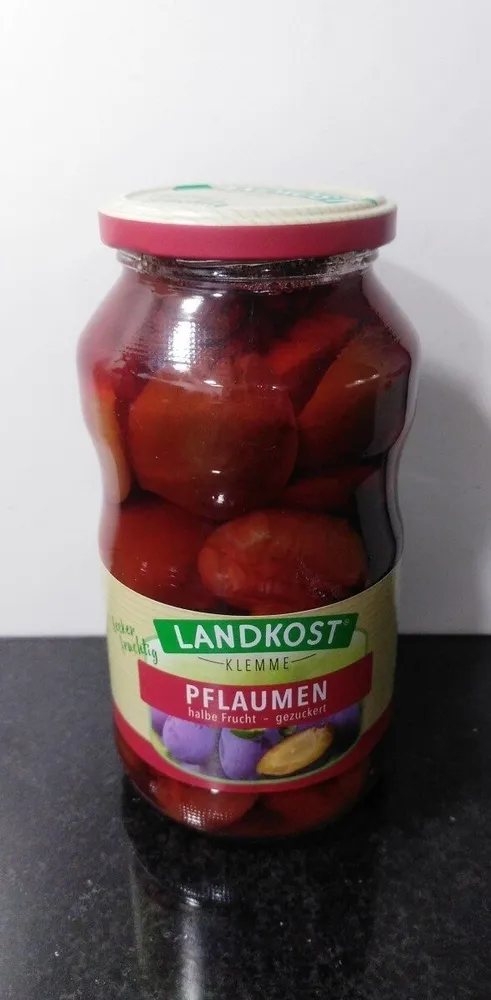 Pflaumen halbe Frucht und gezuckert
