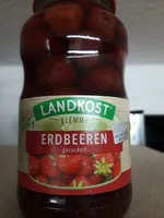 Glas Erdbeeren gezuckert