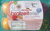 6 gekochte deutsche brotzeiteier