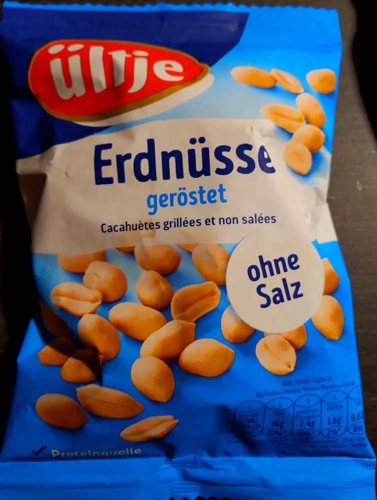Erdnüsse geröstet ohne Salz