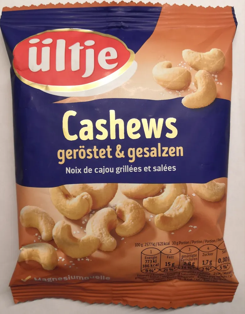 ültje Cashews, geröstet & gesalzen