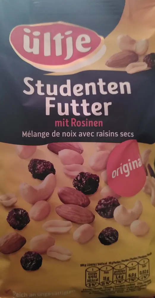 Studentenfutter mit Rosinen