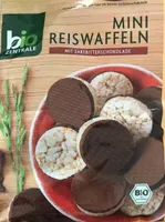 Mini Reiswaffeln mit zartbitterschokolade