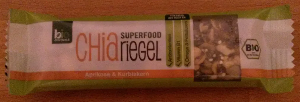 Chia Superfood Riegel Aprikose & Kürbiskern