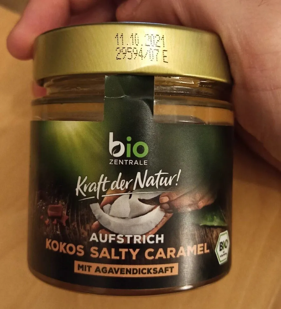 Agave Aufstrich Kokos Salty CaramelKokos Aufstrich mit Karamell und Meersalz