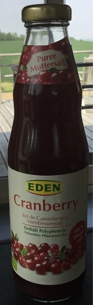Eden Cranberry Mutters O Zucker Unverdü Bio 750 ML