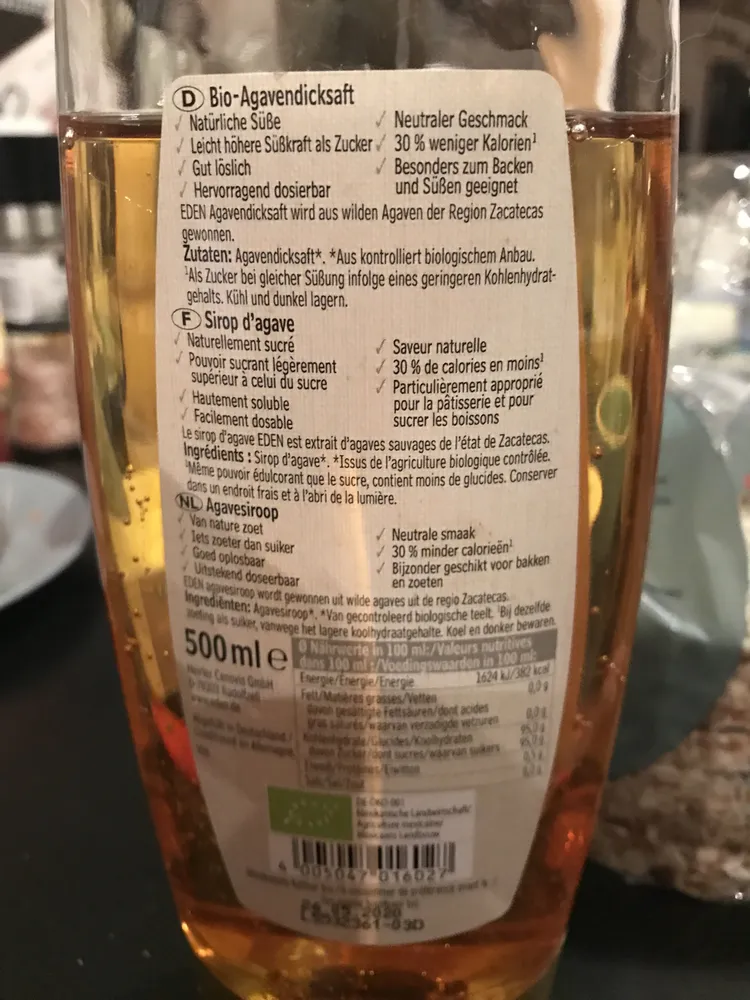 Agave Sirup Dicksaft