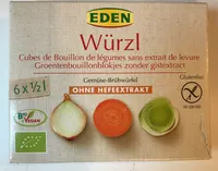 Cubes de Bouillon de legumes sans extrait de levure