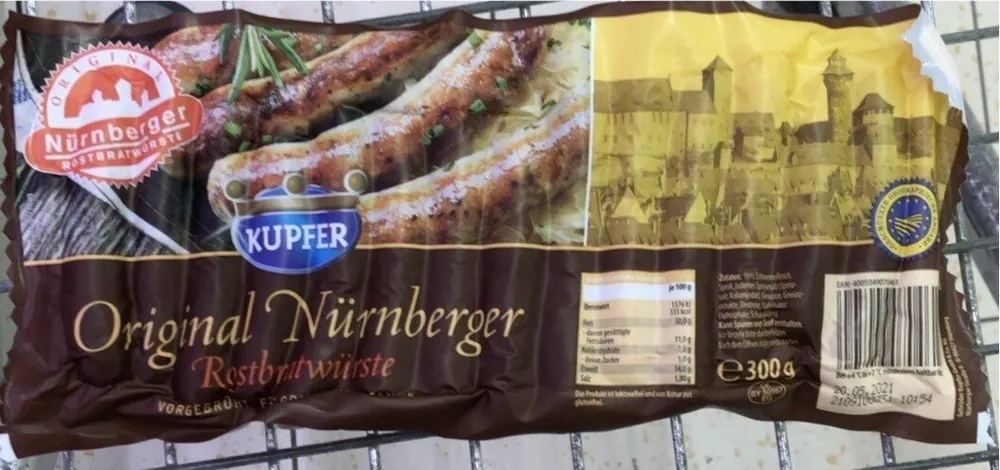 Original Nürnberger Rostbratwürste