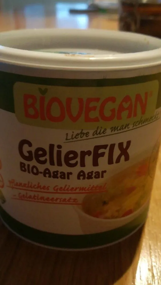 Agar-agar, Gelierfix, Bio
