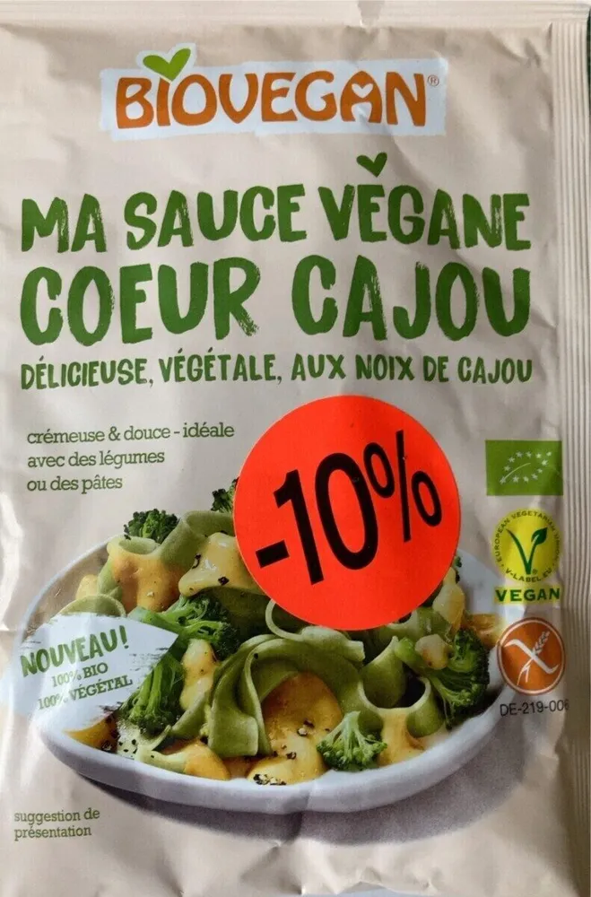 Ma sauce végétale coeur cajou