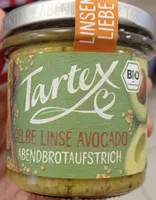 Tartex Bio Gelbe Linse Avocado Abendbrotaufstrich 4005514005578 Pflanzlicher Brotaufstrich mit Avocado und gelben Linsen