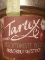 Tartex Bio Abendbrotaufstrich Kirschtomaten Rucola 4005514040975 Pflanzlicher Brotaufstrich mit Tomaten und Rucola