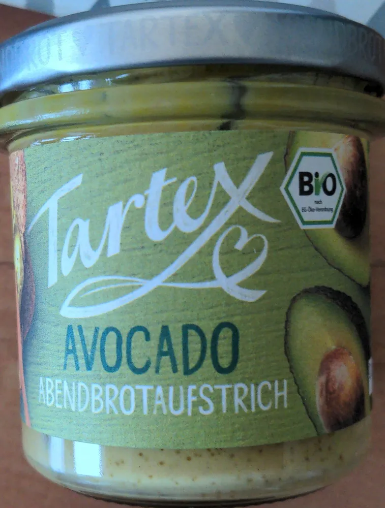 Tartex Bio Avocado Abendbrotaufstrich Pflanzlicher Brotaufstrich mit Avocado