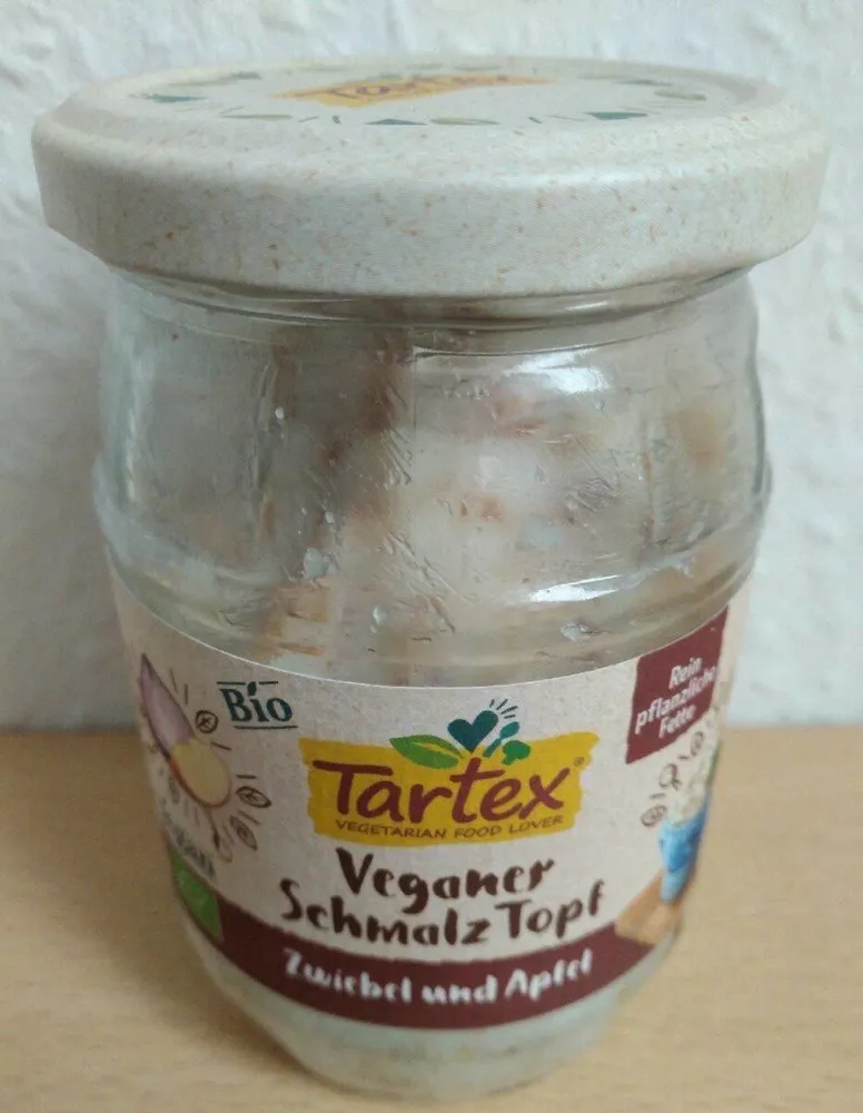 Veganer Schmalz Topf - Zwiebel und Apfel