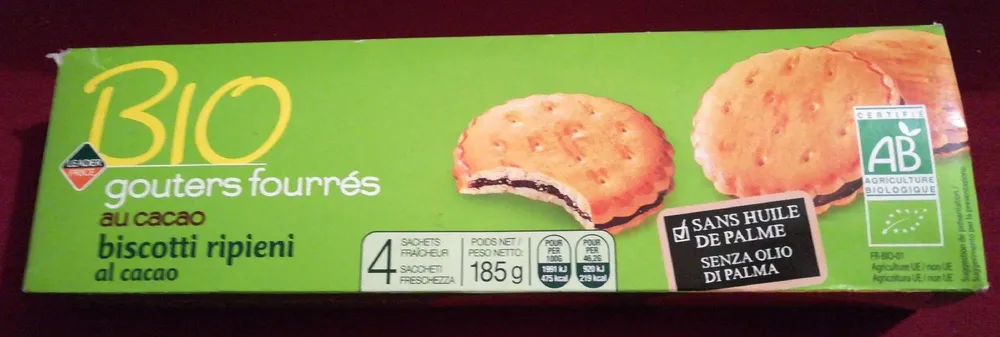 Gâteaux fourres au cacao