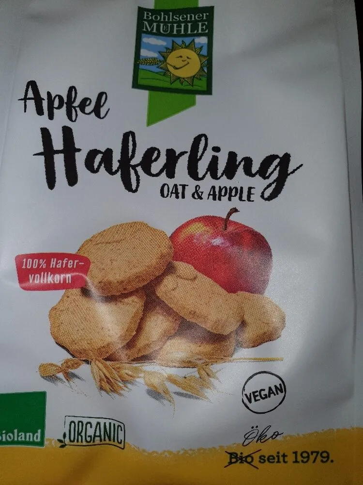Bohlsener Mühle Apfel Haferling 4005561002414 Knuspriges Hafergebäck mit Apfel