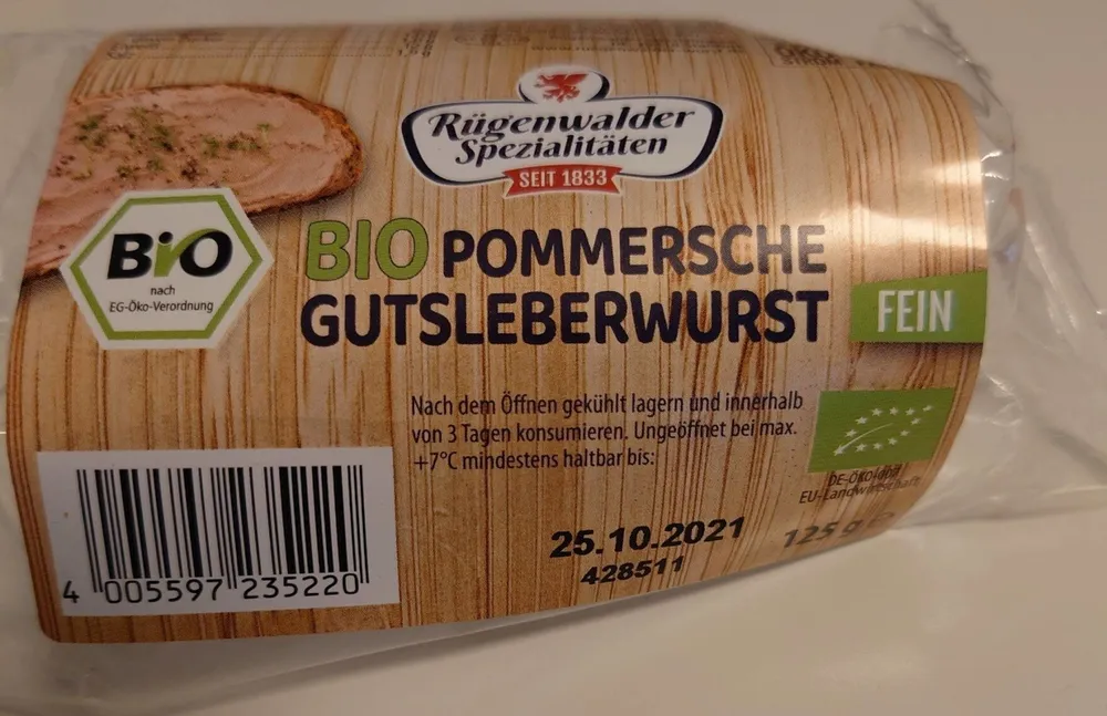Bio pommersche Gutsleberwurst