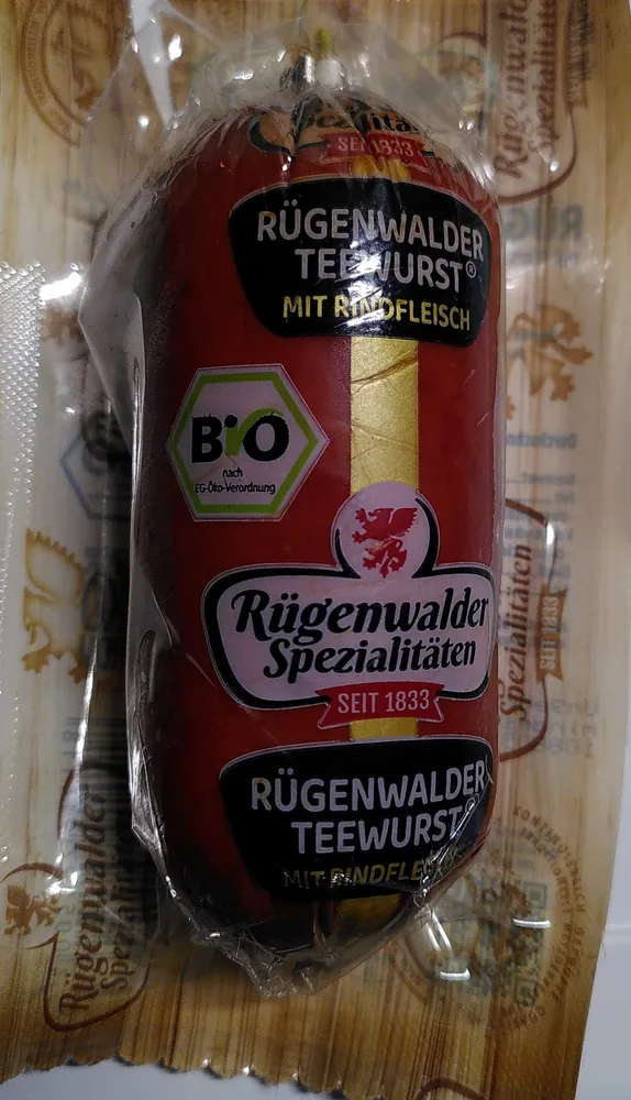 Regenwälder Teewurst, fein, bio