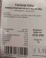 Hefeteig Osternest mit gefärbtem Ei