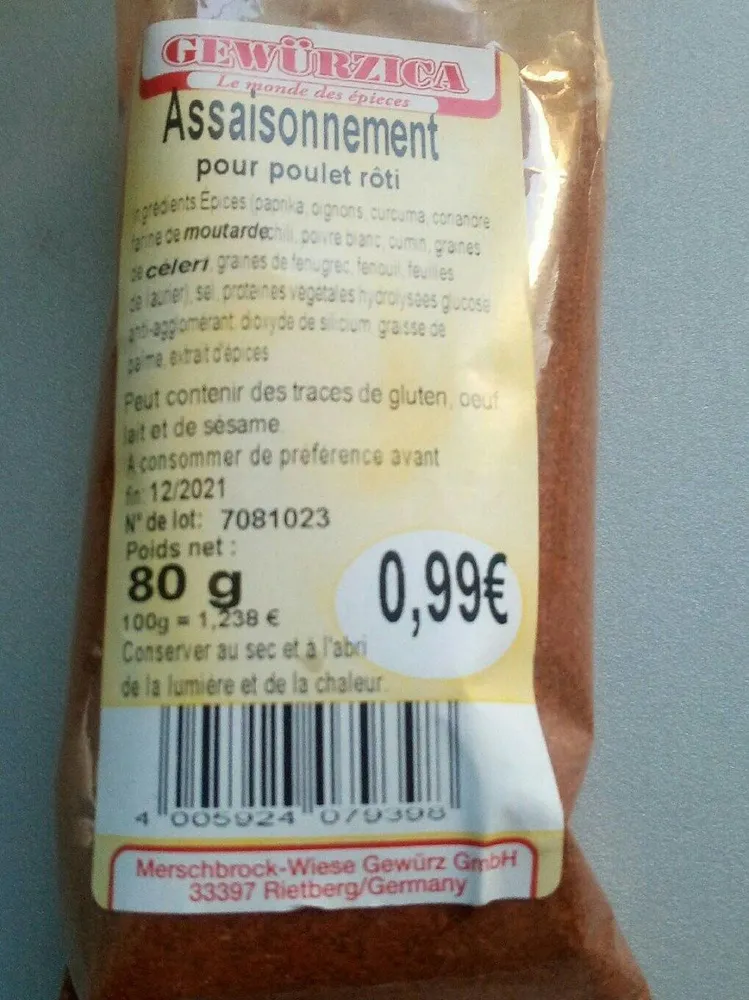 Assaisonnement pour poulet rôti