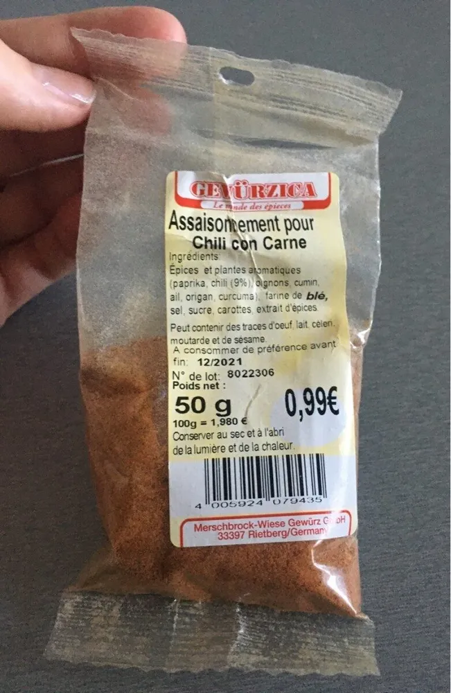 Assaisonnement pour Chili con Carme