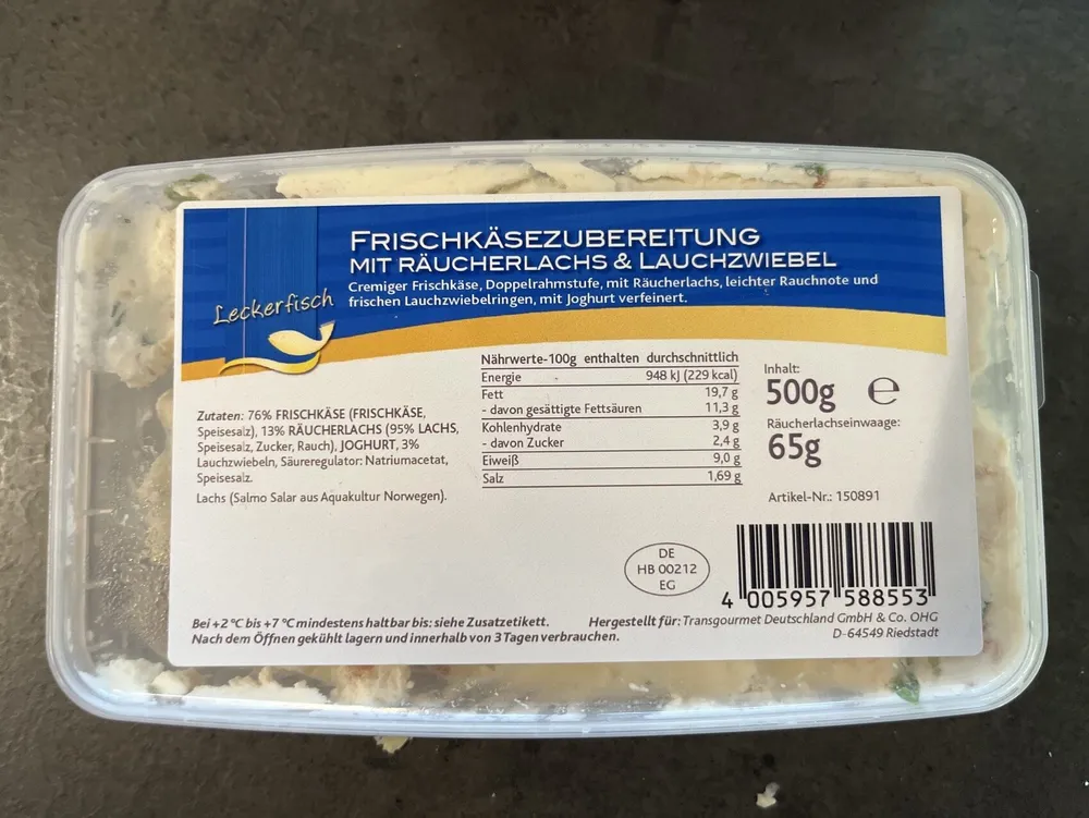 Frischkäsezubereitung Mit Rächerlachs